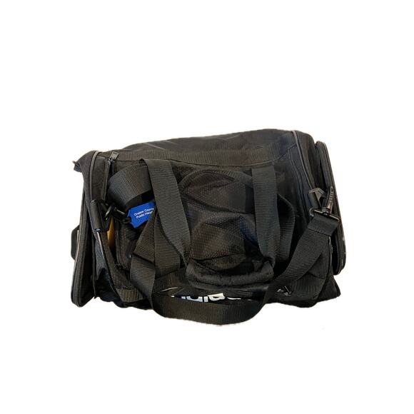 Adidas Defender Small 16"x10"x8" Black Duffel Gym Bag - Picture 2 of 6